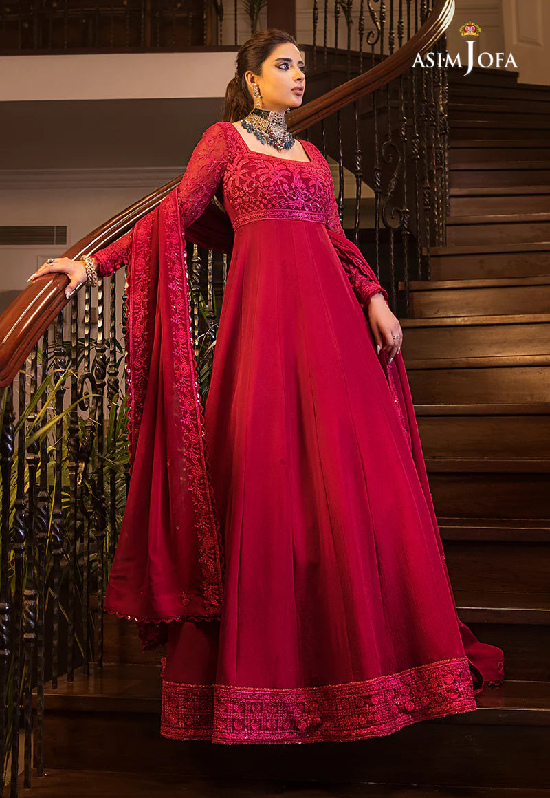Maahru & Noorie by Asim Jofa Unstitched Embroidered 3Pc Suit AJSM-11