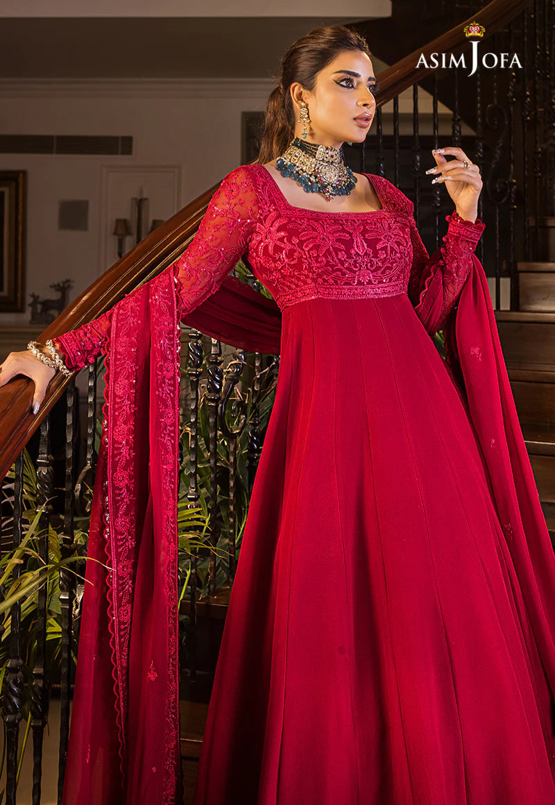 Maahru & Noorie by Asim Jofa Unstitched Embroidered 3Pc Suit AJSM-11