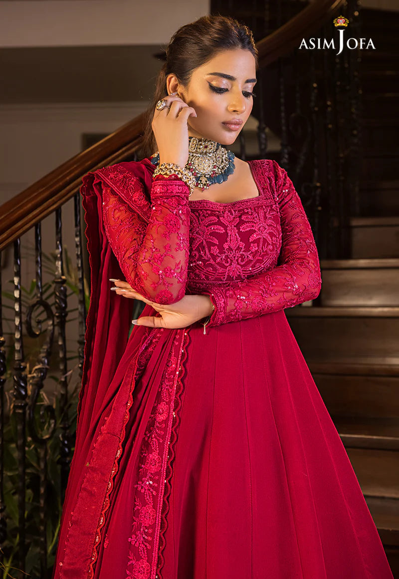Maahru & Noorie by Asim Jofa Unstitched Embroidered 3Pc Suit AJSM-11