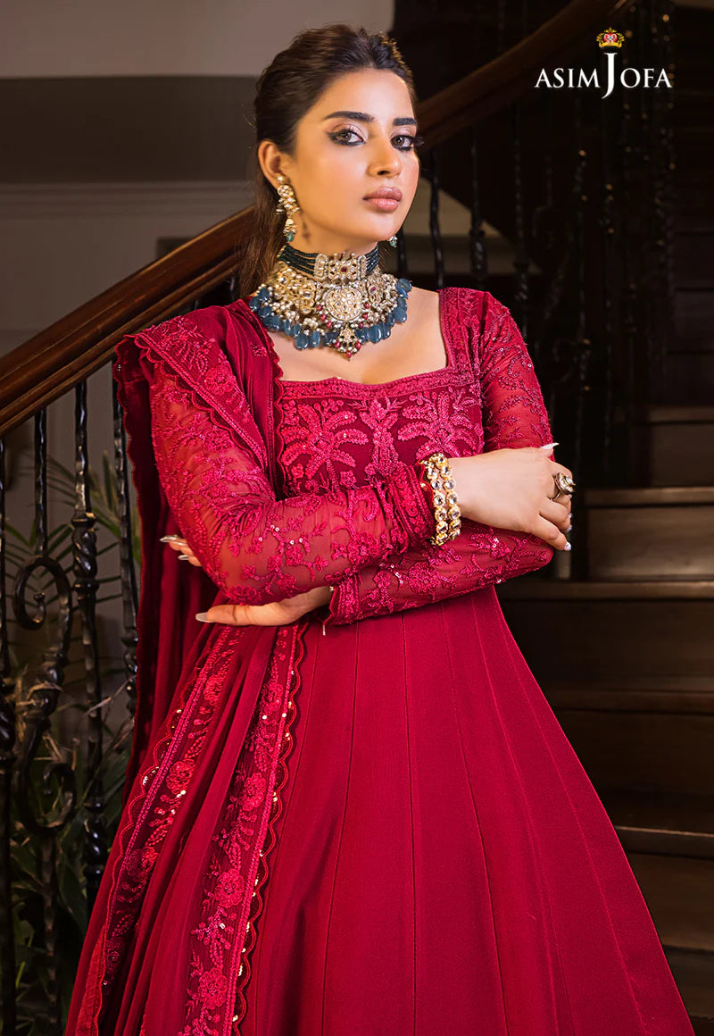 Maahru & Noorie by Asim Jofa Unstitched Embroidered 3Pc Suit AJSM-11