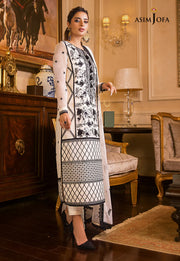 Maahru & Noorie by Asim Jofa Unstitched Embroidered 3Pc Suit AJSM-13