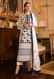 Maahru & Noorie by Asim Jofa Unstitched Embroidered 3Pc Suit AJSM-13