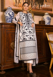 Maahru & Noorie by Asim Jofa Unstitched Embroidered 3Pc Suit AJSM-13