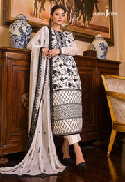 Maahru & Noorie by Asim Jofa Unstitched Embroidered 3Pc Suit AJSM-13