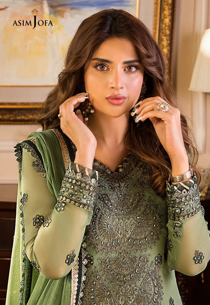 Maahru & Noorie by Asim Jofa Unstitched Embroidered 3Pc Suit AJSM-23