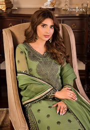 Maahru & Noorie by Asim Jofa Unstitched Embroidered 3Pc Suit AJSM-23