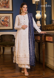 Maahru & Noorie by Asim Jofa Unstitched Embroidered 3Pc Suit AJSM-24