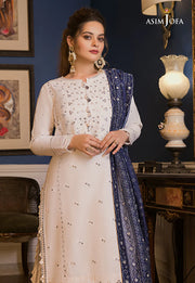 Maahru & Noorie by Asim Jofa Unstitched Embroidered 3Pc Suit AJSM-24