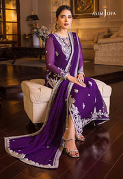 Maahru & Noorie by Asim Jofa Unstitched Embroidered 3Pc Suit AJSM-25
