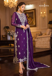 Maahru & Noorie by Asim Jofa Unstitched Embroidered 3Pc Suit AJSM-25