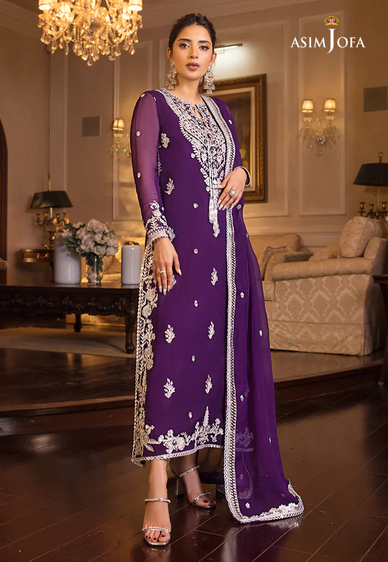 Maahru & Noorie by Asim Jofa Unstitched Embroidered 3Pc Suit AJSM-25