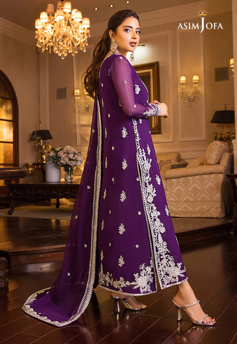 Maahru & Noorie by Asim Jofa Unstitched Embroidered 3Pc Suit AJSM-25