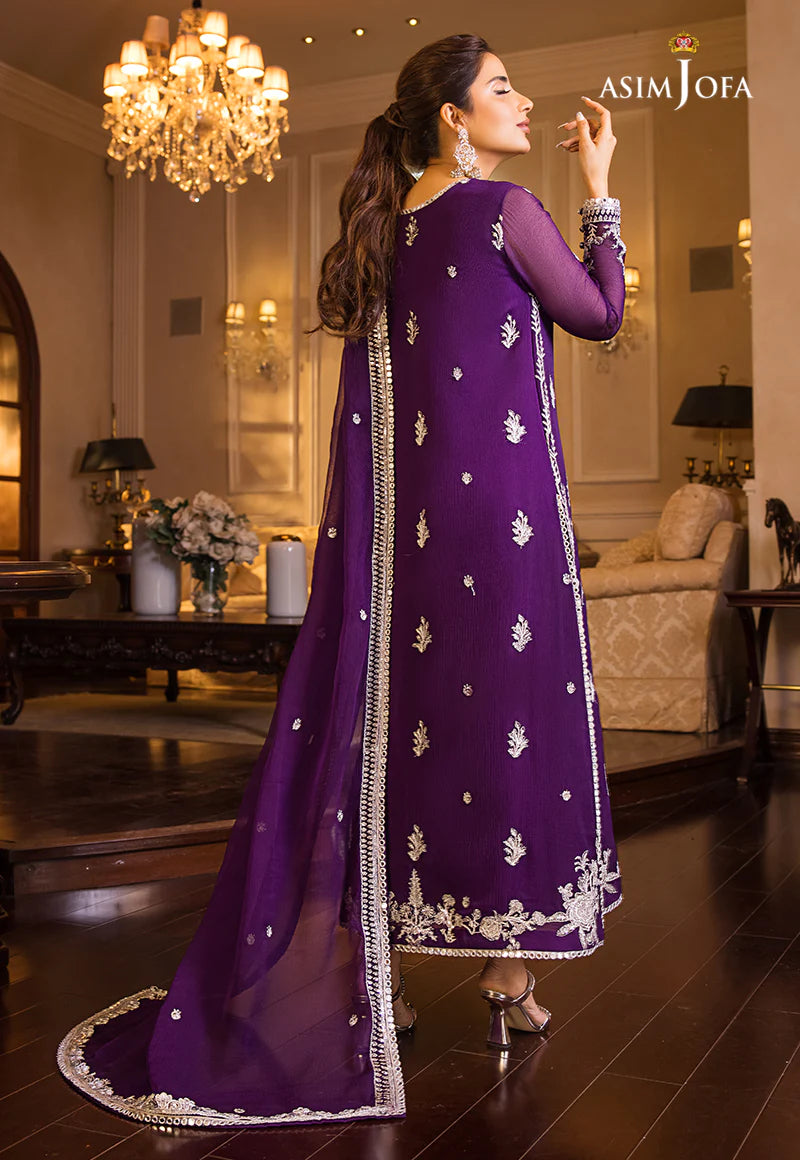 Maahru & Noorie by Asim Jofa Unstitched Embroidered 3Pc Suit AJSM-25