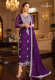 Maahru & Noorie by Asim Jofa Unstitched Embroidered 3Pc Suit AJSM-25