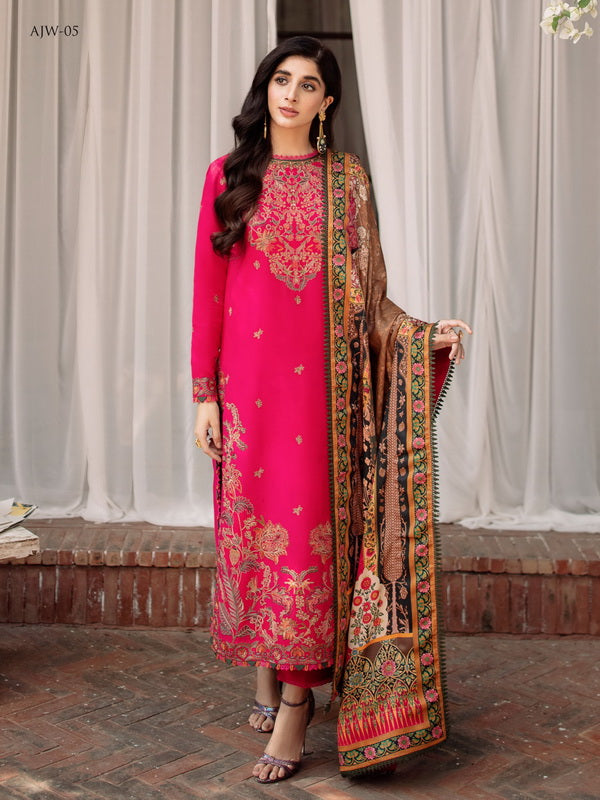 Asim Jofa Asra Unstitched Embroidered Organza 3Pc Suit AJW-05