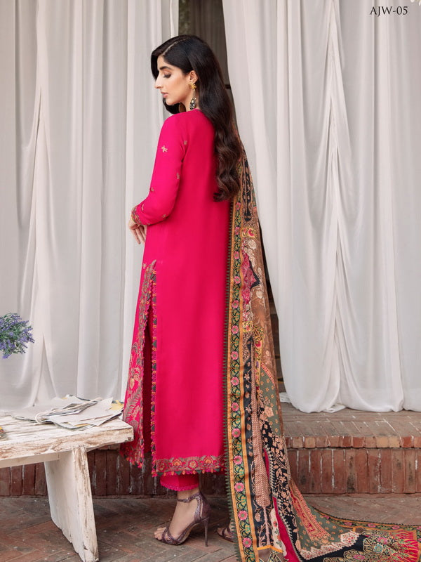Asim Jofa Asra Unstitched Embroidered Organza 3Pc Suit AJW-05