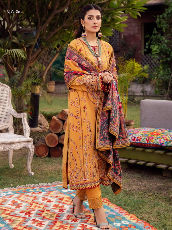 Asim Jofa Asra Unstitched Embroidered Marina 3Pc Suit AJW-06