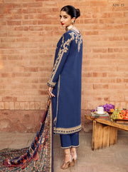 Asim Jofa Asra Unstitched Embroidered Khaddar 3Pc Suit AJW-13