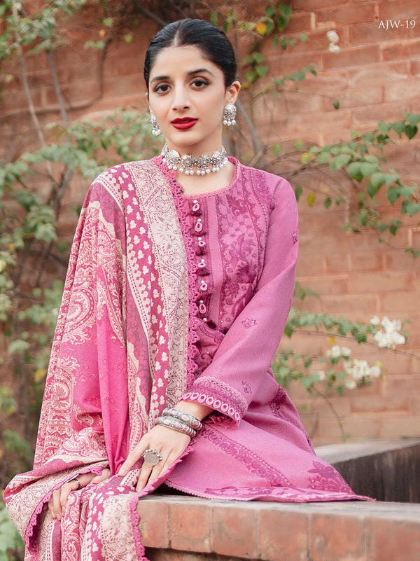 Asim Jofa Asra Unstitched Embroidered Karandi 3Pc Suit AJW-19
