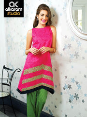 Alkaram Studio Paisley Collection-Kurta AKL 2677-Pink - FaisalFabrics.pk