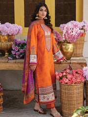 AFROZEH Rangreza Embroidered Lawn Unstitched 3 Piece Suit - AURORA
