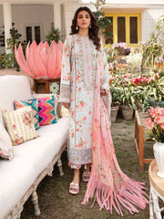AFROZEH Rangreza Embroidered Lawn Unstitched 3 Piece Suit - SOLASTA