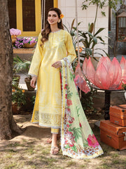 AFROZEH Rangreza Embroidered Lawn Unstitched 3 Piece Suit - MERAKI