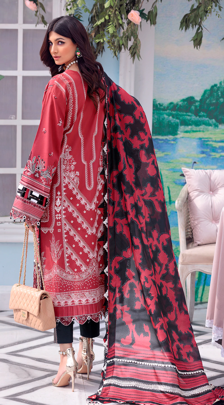 Anaya by Kiran Chaudhry AFSANA Luxury Lawn 3Pc AL22-15 MAHIRAH