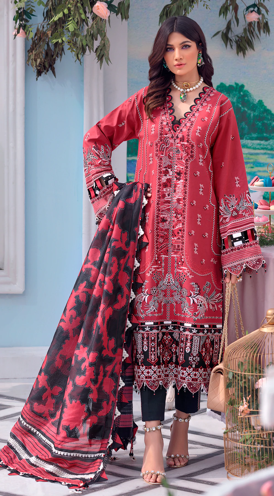 Anaya by Kiran Chaudhry AFSANA Luxury Lawn 3Pc AL22-15 MAHIRAH