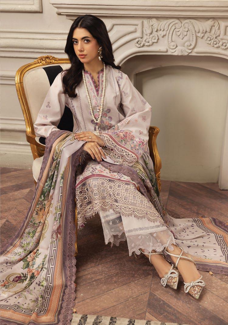 Anaya by Kiran Chaudhry Luxury Festive Lawn Unstitched 3Pc Suit AL23-01