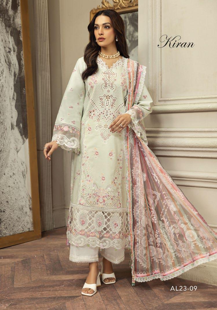 Anaya by Kiran Chaudhry Luxury Festive Lawn Unstitched 3Pc Suit AL23-09