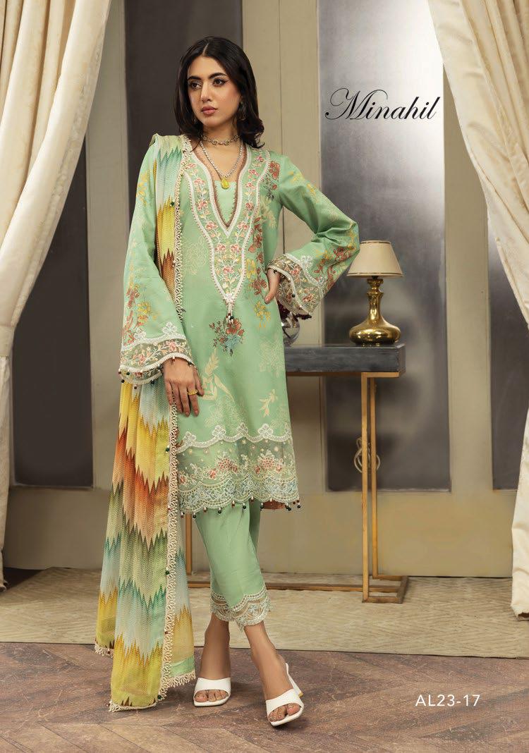 Anaya by Kiran Chaudhry Luxury Festive Lawn Unstitched 3Pc Suit AL23-17