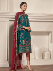 Alizeh Fashion Vol-02 Embroidered Chiffon 3Pc Suit D-12 Alaya - FaisalFabrics.pk