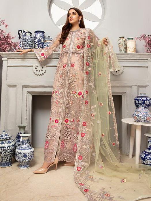 EMAAN ADEEL Luxury Chiffon Collection 2020 Embroidered 3PC Suit EA-1202 - FaisalFabrics.pk