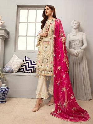 EMAAN ADEEL Luxury Chiffon Collection 2020 Embroidered 3PC Suit EA-1204 - FaisalFabrics.pk