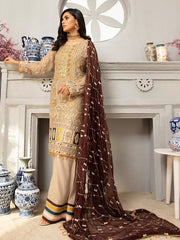 EMAAN ADEEL Luxury Chiffon Collection 2020 Embroidered 3PC Suit EA-1205 - FaisalFabrics.pk