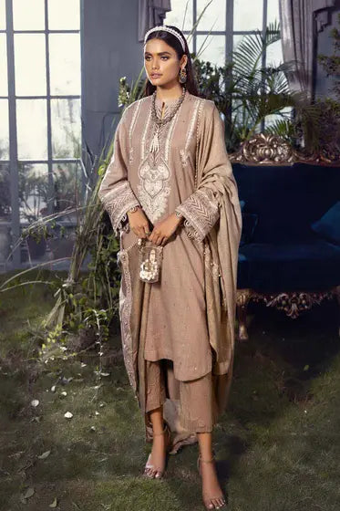 Gul Ahmed Pure Joy of Winter Embroidered Khaddar 3Pc Suit AP-12026