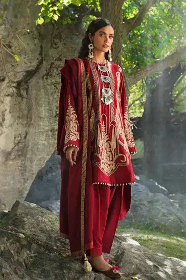 Gul Ahmed Pure Joy of Winter Embroidered Khaddar 3Pc Suit AP-12029