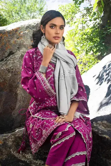 Gul Ahmed Pure Joy of Winter Embroidered Khaddar 3Pc Suit AP-12031