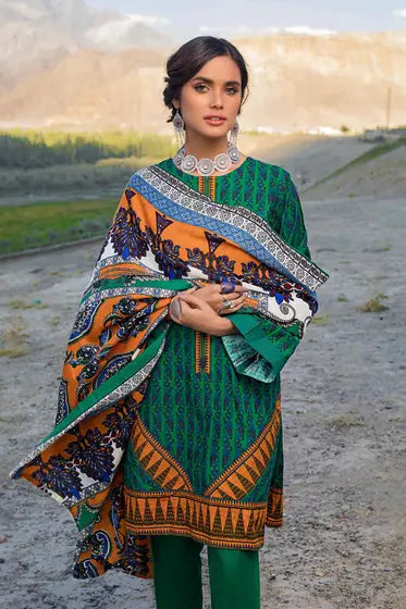 Gul Ahmed Pure Joy of Winter Printed Khaddar 3Pc Suit AP-12069