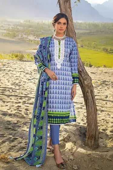 Gul Ahmed Pure Joy of Winter Embroidered Khaddar 3Pc Suit AP-12083