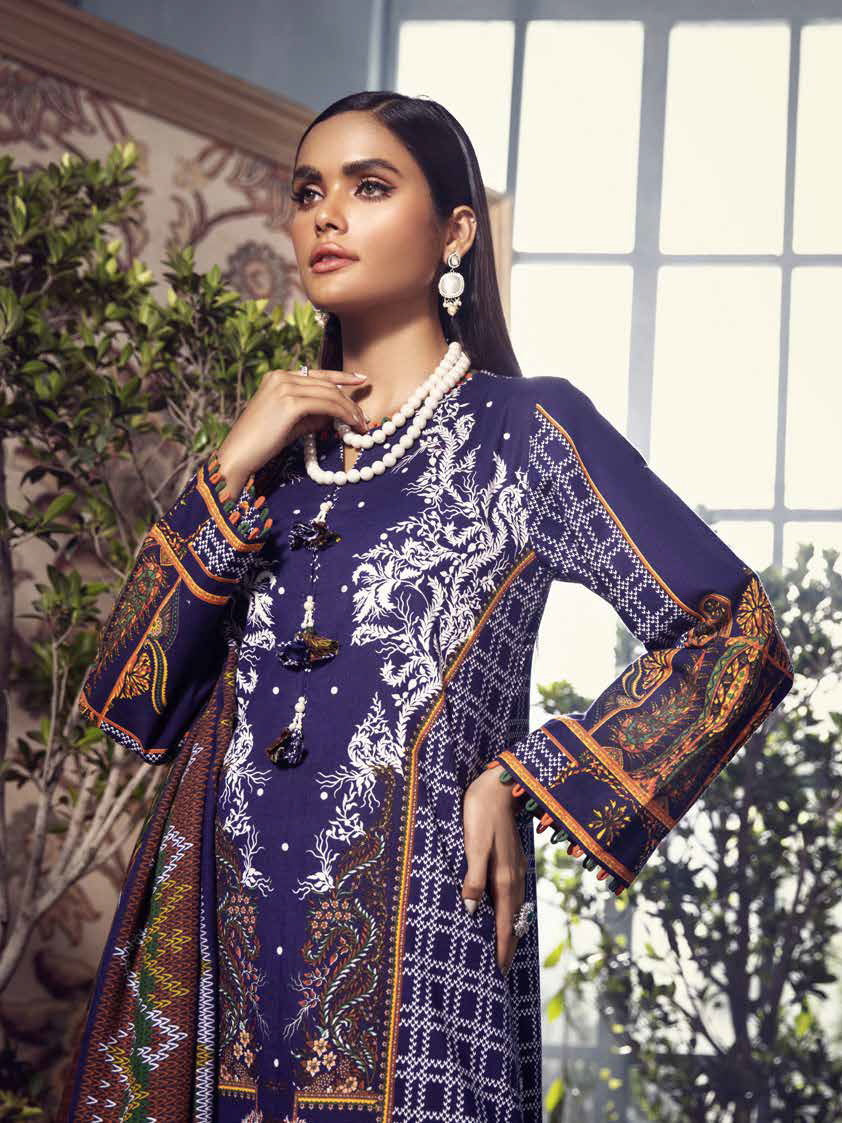 Gul Ahmed Pure Joy of Winter Printed Khaddar 3Pc Suit AP-12064