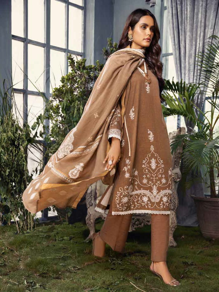 Gul Ahmed Pure Joy of Winter Embroidered Khaddar 3Pc Suit AP-12098