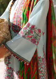Hussain Rehar Mausam Eid Lawn Unstitched Embroidered 3Pc Suit - ARSH