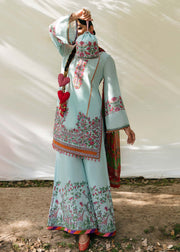 Hussain Rehar Mausam Eid Lawn Unstitched Embroidered 3Pc Suit - ARSH