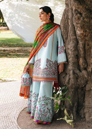 Hussain Rehar Mausam Eid Lawn Unstitched Embroidered 3Pc Suit - ARSH