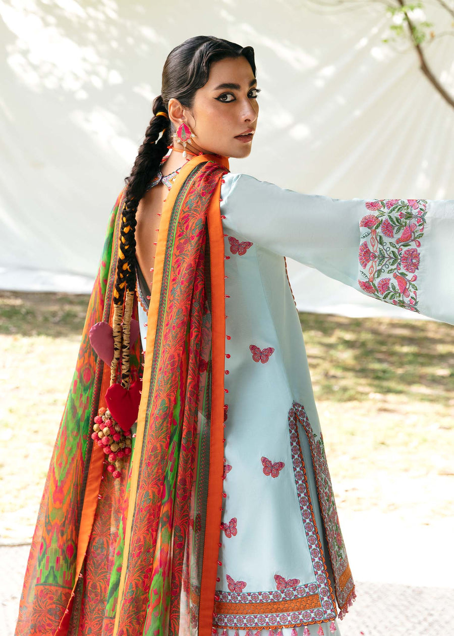 Hussain Rehar Mausam Eid Lawn Unstitched Embroidered 3Pc Suit - ARSH
