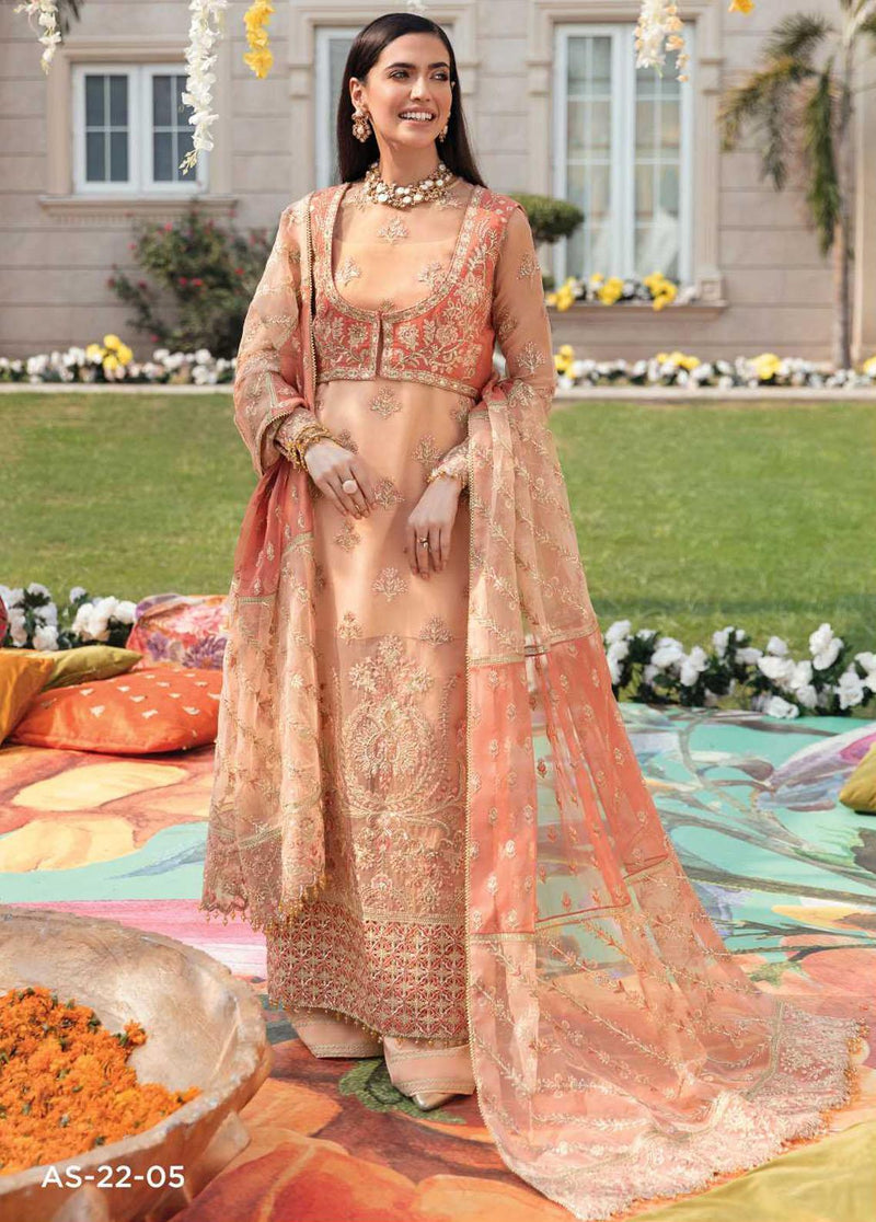 Afrozeh Shehnai Wedding Formals Raw Silk Suit AS-22-05 JAHANARA