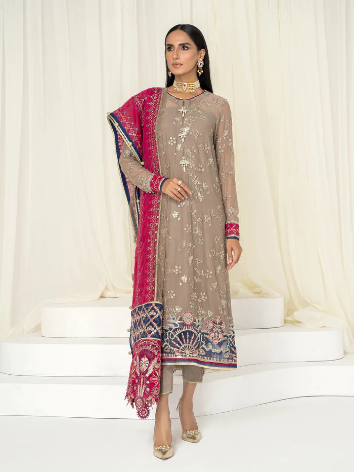 hada Ahdia Unstitched Embroidered Luxury Formal Suit AH-04 ASHNA