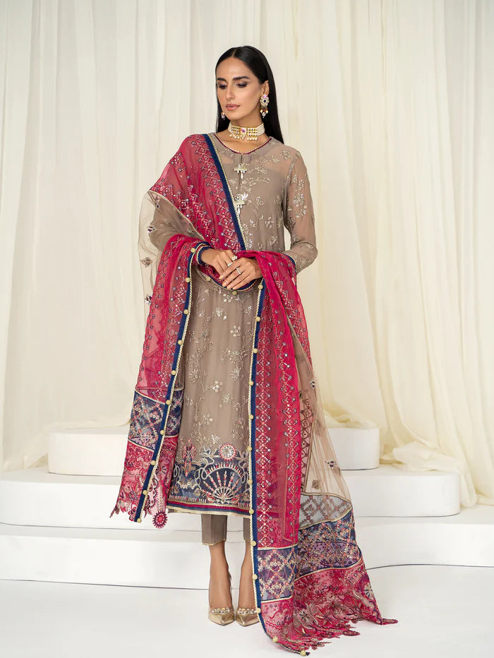hada Ahdia Unstitched Embroidered Luxury Formal Suit AH-04 ASHNA